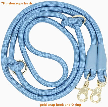 Hands Free Dog Leash 7FT, Nylon Rope Waist Leash for Dog Walking Running