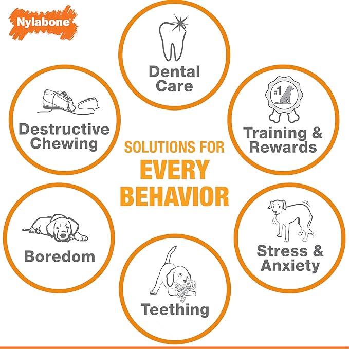 Nylabone Sensory Material Soothing Puppy Chew Toy Bundle, Toys for Teething Puppies, Peanut Butter and Chicken Flavor, Small - Up to 25 lbs, 2 Pack