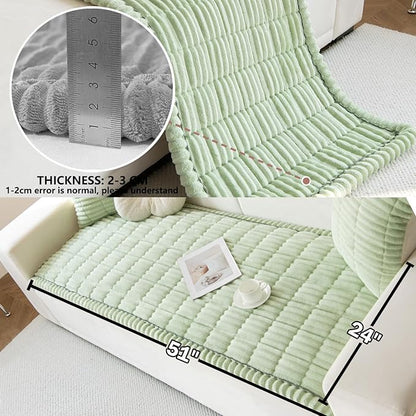 Dog Bed Mat for Car Backseat Extender, Non-Slip Pet Bed Mat for Car Back Seat Protector Cover, Furry Dog Couch Cover, Washable Travel Dogs Bed for Cars, SUVs, Sedans. (51" x 24") (Green, M)