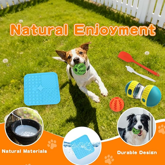 Interactive Treat Dispensing Toys for Smart Puppy Middle Dogs to Keep Them Busy, Cognitive Enrichment Dog Puzzle Slow Feeder Ball Toy (Feeder Toy（Green）)