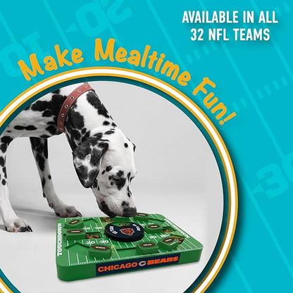 Pets First NFL Chicago Bears Large Puzzle Toy, New Size, Interactive Dog Treat & Slow Feeding Toy