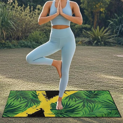 SEANATIVE Car Seat Towel Covers with Storage Bag Seat Post Workout Sweat Washable Cover for Car Towel for Dog Pet Workout Outdoor Sport Activities, Jamaica Palm Print