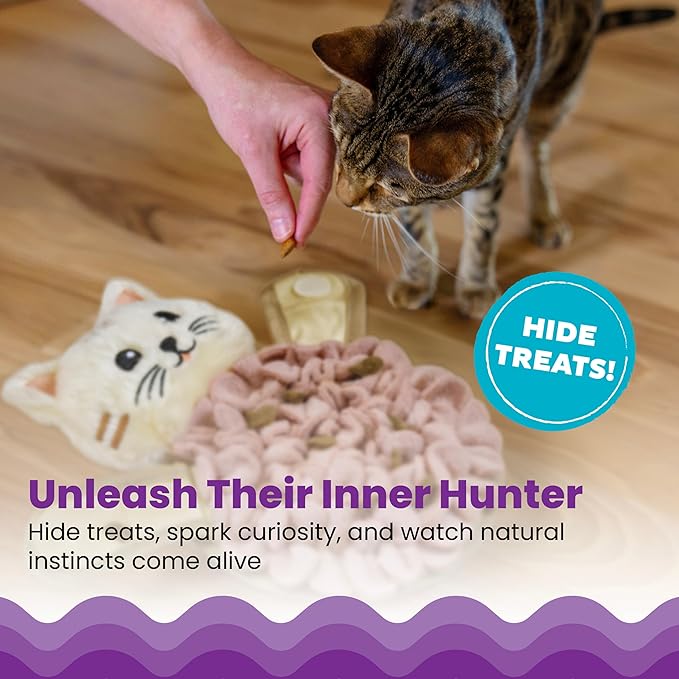 Catstages Snuffle Mat for Cats - Interactive Foraging Toy with Hidden Treats, Non-Slip Base, and Hunting Stimulation for Mental and Physical Activity