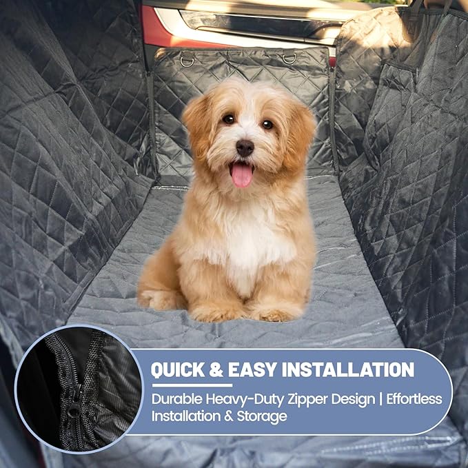 Dog Car Seat Cover for Pets Waterproof Seat Cover Hammock Scratch Proof Nonslip Back Seat Pet Bed Mat for Travel Durable Soft Back Seat Covers for Cars Trucks and SUVs (23.5 x 51 inch)