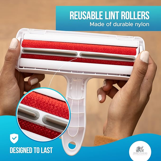Couch Pet Hair Removal Tool and Roller - Reusable, Easy-to-Clean Dog Hair Remover for Couch and Car, No Batteries or Mess, Ideal for Cat Hair Too