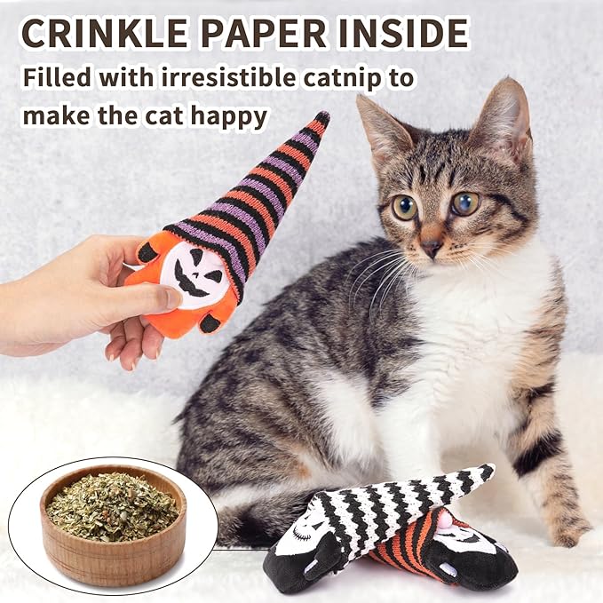 Retro Shaw Cat Toys Gnomes, 3 Pack, Catnip Toys for Indoor Cats Kitty Kicker Chew, Safe Teeth Cleaning Interactive Kitten Toy for All Pet Breeds, 6.7 Inches