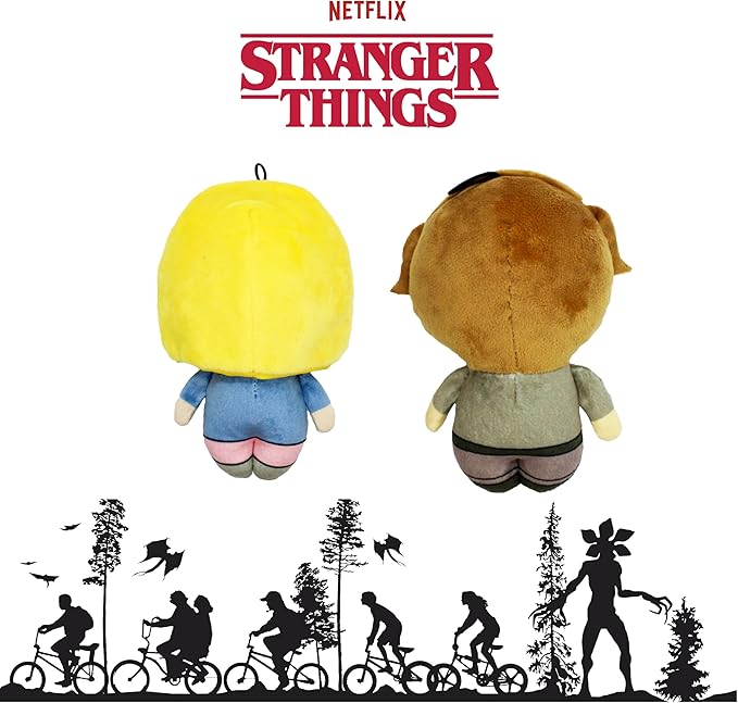 design LAB, Inc. Stranger Things Official Merchandise | Cool Dog Toys for Interactive Play | Eleven & Hopper 2-Pack Set | Collectible Stranger Things Toys