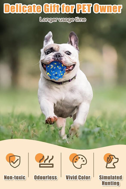 Dog Tennis Balls for Aggressive Chewers, Indestructible Durable Bouncy Interactive Toy for Dogs Fetch Game Lightweight Floating Outdoor Training(White+Grey Large)