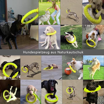 Large Dog Durable Indestructible Floating Flying Disc Ring Toys for Chewers,Pool Swimming,Throwing,Catching,Grabbing Pitch,Indoors,Outdoors Playing&Training