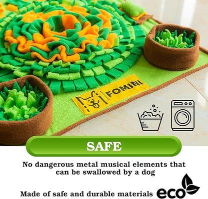 Snuffle Mat for Dogs - 33.5 x 19.7 Pet Food & Dog Feeding Mat – Best Dog Boredom & Enrichment Toys for Large and Medium Smart Dogs – Interactive Snuffle Puzzle Toys for Training & Licking Fun