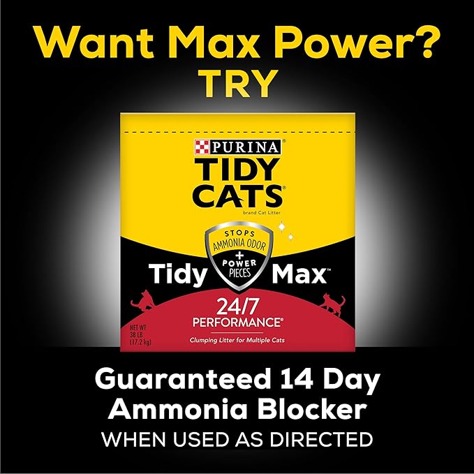 Purina Tidy Cats Clumping Cat Litter, 24/7 Performance, Clay Cat Litter, Recyclable Box - (Pack of 3) 13.33 lb. Bags