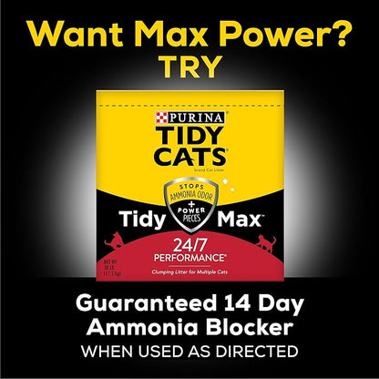 Purina Tidy Cats Clumping Cat Litter, 24/7 Performance, Clay Cat Litter, Recyclable Box - (Pack of 3) 13.33 lb. Bags