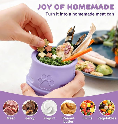 Dog Enrichment Toys to Keep Them Busy, Treat Dispensing Dog Toy, Slow Feeder-Swinging Stuffable & Anxiety Relief & Nature Rubber & Gentle to teeth, Interactive Dog Toys - Dishwasher Safe, Purple, M