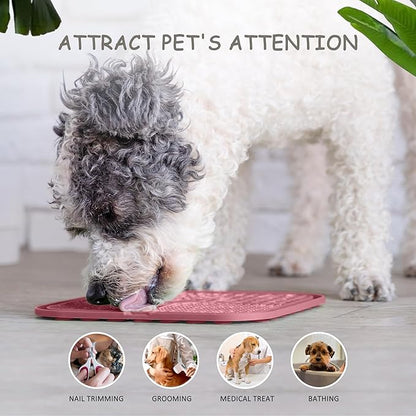 2 Pack Lick Mat for Dogs,Cats,Upgraded 8.5×8.5 inches Licking Mats with Suction Cups,Slow Feeder Licking Pad for Anxiety Relief and Boredom Reducer,Suitable for Dog Training Set 8