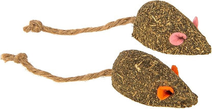 SmartyKat Instincts 4-Pack HappyNip Mouser Mayhem Compressed Catnip & Silvervine Cat Toys - Natural, 4-Pack