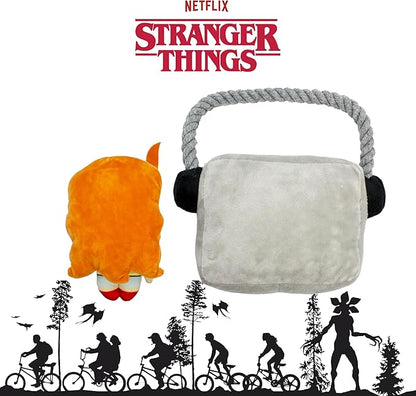 design LAB, Inc. Stranger Things Official Merchandise | Cool Toys for Dogs with Rope for Tug of War, Stuffed Animal Plush Toys with Squeakers | Max & Music 2-Pack Set | Interactive Toys