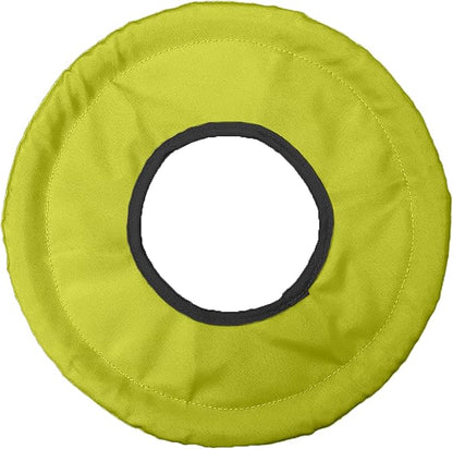 Nerf Dog Trackshot Toss and Tug Ring Dog Toy, Lightweight, Durable and Water Resistant, 9 Inches, For Medium/Large Breeds, Single Unit, Green/Black