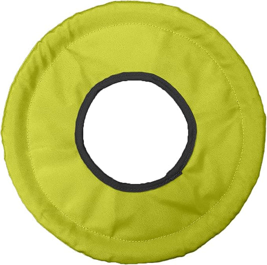 Nerf Dog Trackshot Toss and Tug Ring Dog Toy, Lightweight, Durable and Water Resistant, 9 Inches, For Medium/Large Breeds, Single Unit, Green/Black