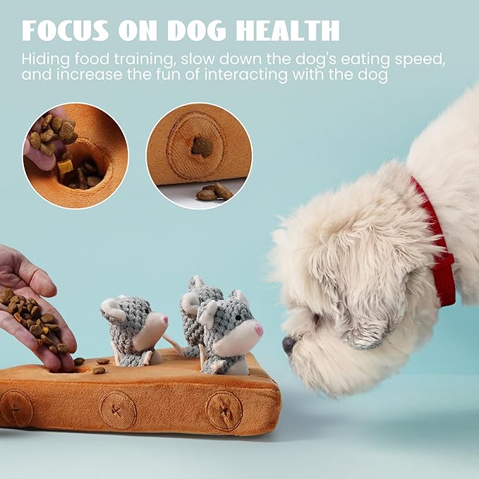Nocciola Hide & Seek Interactive Dog Toys - Squeaky Toys for Small to Medium Dogs, Keeps Them Busy, Reduces Boredom