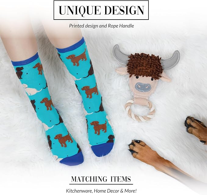 Pavilion Gift Company - Herd - Canvas Rope Dog Toy Cow Farmhouse Farming Tug of War Puppy K9 Doggy Lover Parent Gift