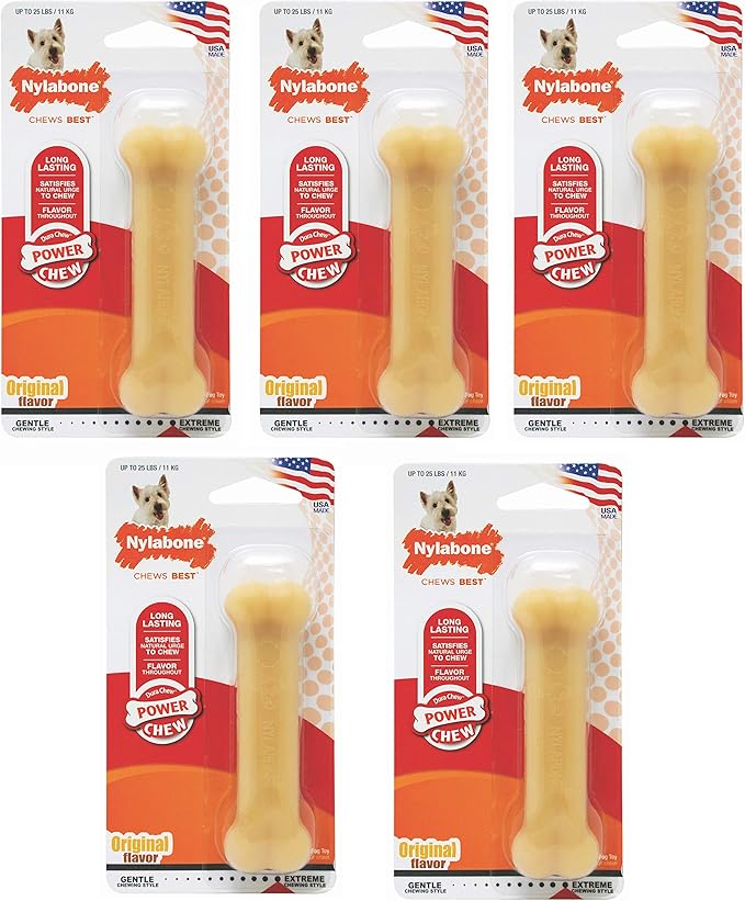 Nylabone (5 Pack) Dura Chew Regular Original Flavored Bone Dog Chew Toys