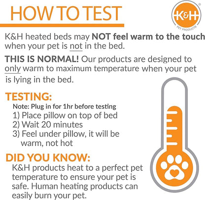 K&H Pet Products Kitty Sill Heated Cat Window Perch for Large Cats, Orthopedic Window Hammock Bed Holds 40LBS, Washable Cover, Kitty Windowsill Bed Seat for Indoors - Cream Fleece, Heated, 14 X 24in