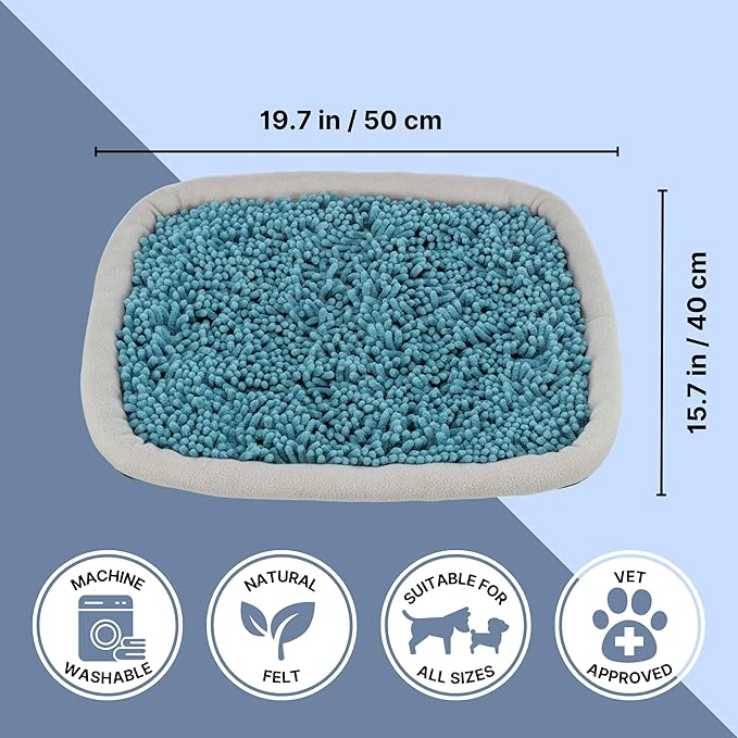 TRIXIE Snuffle & Seek Plate, Sniff Mat, Interactive Feeding Game, Slow Feeder, Level 1 Enrichment Puzzle for Dogs & Cats (Pack of 2)