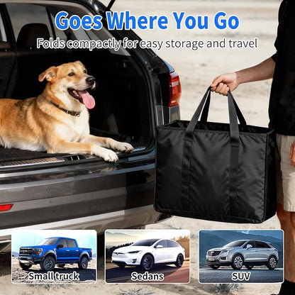 Back Seat Extender for Dogs, Heavy-Duty Hard Bottom Backseat Cover, Car Hammock for Dogs & Pets, Upgraded PU Leather - Waterproof & Anti-slip & Anti-scratch & Wipe-down Cleaning for Cars & SUVs
