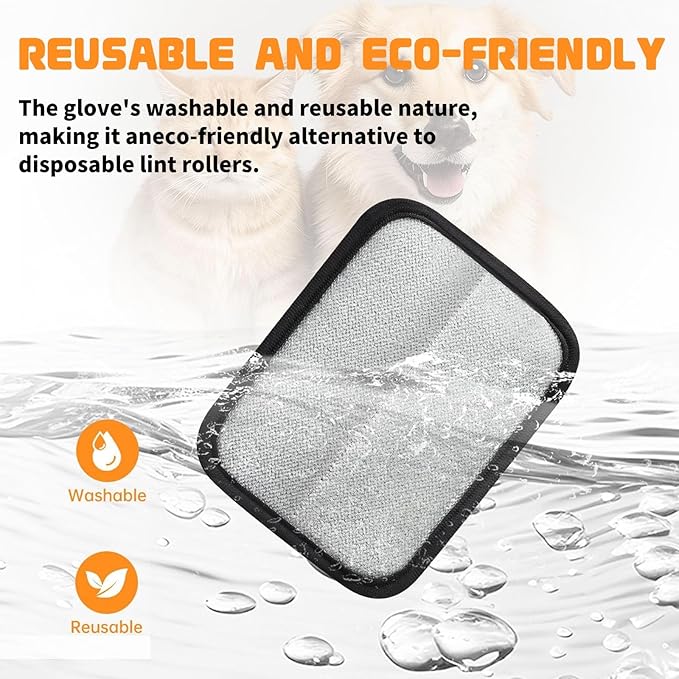 Pet Hair Removal Gloves Brush,Magic Brush,Upgraded Thickened Electrostatic ,New Reusable Cat Dog Hair Remover Grooming Gloves,Double Sided Washable Static Animal Fur Removal Tool for Couch,Clothes,Car
