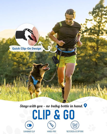 lesotc Dog Water Bottle, Portable Water Dispenser with Travel Water Bowl, Leak Proof Pet Travel Squeeze Bottle, Puppy Essentials Dog Stuff Accessories for Outdoor Walking, Hiking, Camping