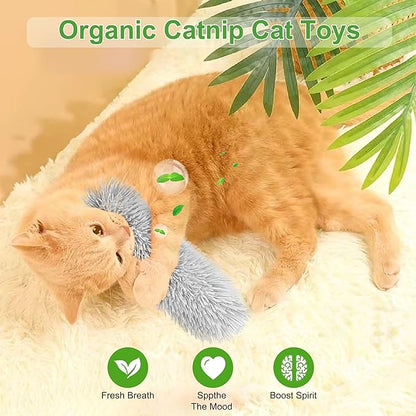 Rishoesu 3 Pcs Interactive Cat Toys Cat Pillows, Soft and Durable Crinkle Sound Catnip Toys, for Indoor Cats Funny Kitten Toys Exercise