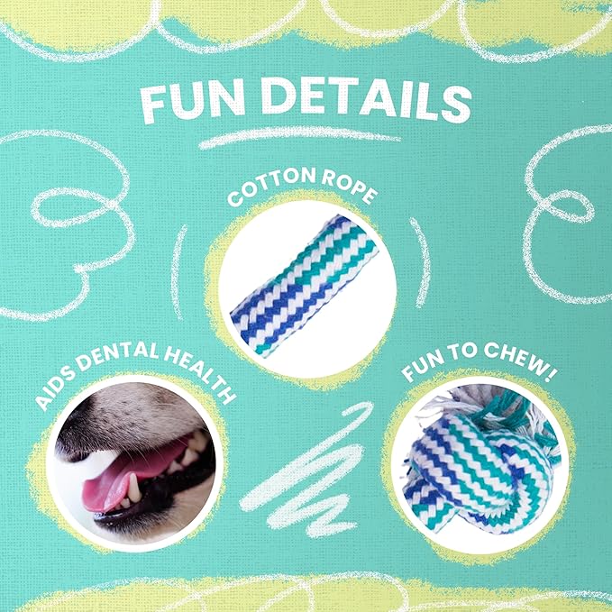 Snugarooz Lil Baby Rope Dog Toy – Durable and Compact Design - Perfect for Small Breeds and Tough Chewers - Ideal for Tugging and Chewing Fun