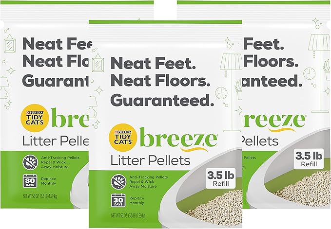 Purina Litter Tidy Cat Breeze Pellets, 3.5 lb (Pack of 3)