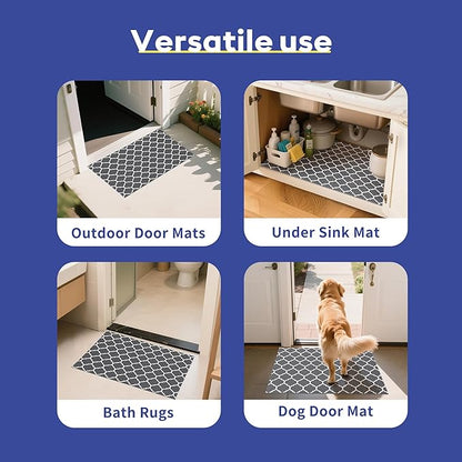 Cooyes Large Dog Food Mat 17.5"×36", Ultra-Absorbent Dog Bowl Mat for Food and Water, Pet Feeding Mat with Non-Slip Rubber Back, Cat Placemats with Water-Locking Bottom That Protects Floors