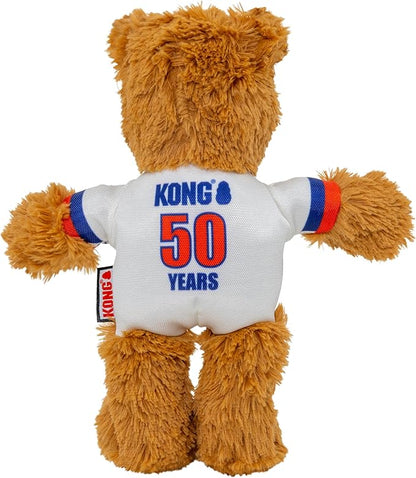 KONG Wild Knots Bear Soccer Player Dog Toy – USA – National Team Jersey Inspired – International Tournament Edition – Plush Rope Toy with Squeaker, Medium/Large