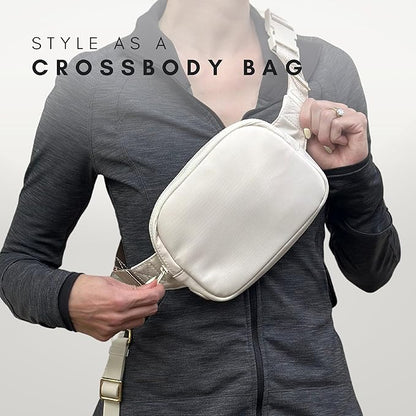 Hands Free Leash and Belt Bag | Cream Belt Bag + Leash