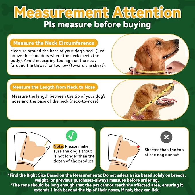 Soft Dog Cone Collar for Dogs After Surgery, Transparent Breathable Pet Recovery Collar for Large Medium Dogs, Adjustable Dog Cone Collar, Elizabethan Collar (S, Dark Green)