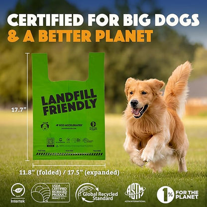 Doggy Do Good Poop Bags for Dogs (90 Ct), Easy Open Dog Poop Bags Single Roll, Certified Home Compostable