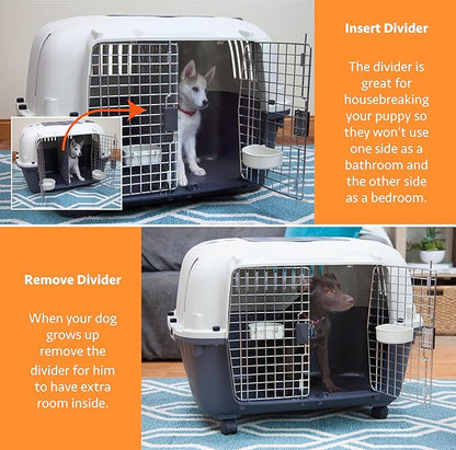 SportPet Designs Double Wire Door Plastic Kennel (CM-0699-CS01)