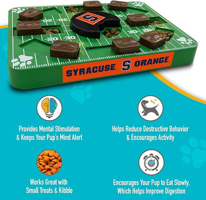 NCAA Puzzle Toy Slow Feeder, Puzzle Treat Dog Toy, Interactive Dog Treat Toy, Dog Puzzle Feeding Slow Toy (Syracuse Orange)
