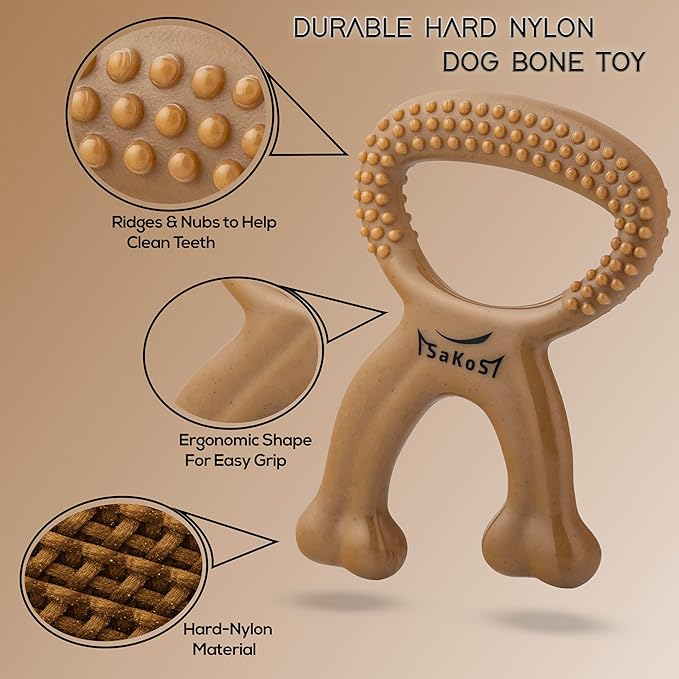 Chew Buddy – Durable Natural Rubber Dog Chew Toy for Medium & Large Dogs (30–110 lb) – Eco-Friendly, Teeth Cleaning, Tough Toy for Strong Chewers, for Dogs