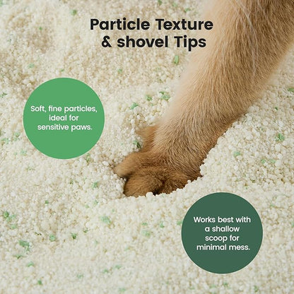 Gardner Pet Cassava Cat Litter, Tapioca Cat Litter, Odor Control | Low Dust | Natural Clumping Litter | Fast Absorption & Low Tracking Kitty Litter, Unscented with Deodorizing Pellets (9LBS*2)