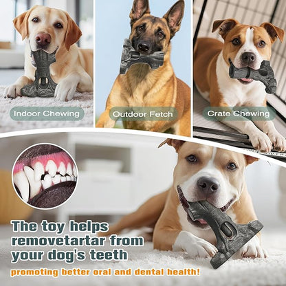 2-in-1 Bully Stick Holder & Dog Licking Toy,Refillable Tree Roots Dog Chew Toys,Durable Dog Toys for Aggressive Chewers,and Coffee Wood Dog Teething Toys
