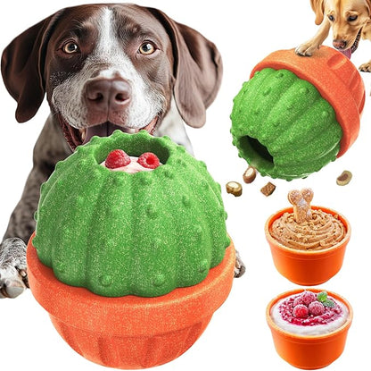KADTC 3 in 1 Large-Size Durable Dog Fillable & Frozen Lick Treat Toy No-Transfer Freeze & Play,Long-Lasting Ultimate Boredom Buster, Kibble Dispenser Food Ball & Tough Dogs Chew Toys BPA-Free & Safe