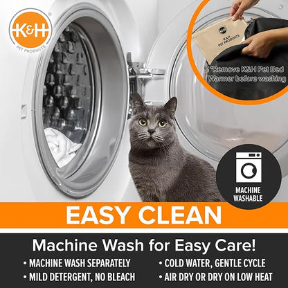 K&H Pet ProductsHeated Cat Bed Indoor,Thermo-Snuggle Cup Bomber Soft Heated Pet Bed for Large Indoor Cats & Small Dogs,Machine Washable,Waterproof-Heated Pad,Safety Listed,18 X 14in Gray,(Pack of 6)