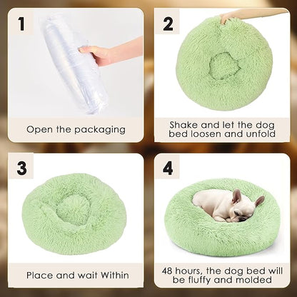 Dog Beds Large Sized Dog and Cats, 32in Pet Beds for Large Pet, Washable Indestructible Extra Large Dog Bed (Green)
