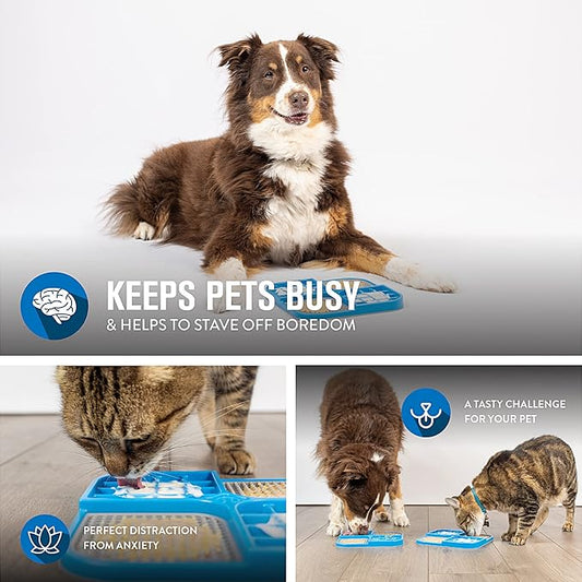 Hyper Pet IQ Treat Lick Mat for Dogs & Cats | Dog & Cat Slow Feeder & Enrichment Toy | Made in USA