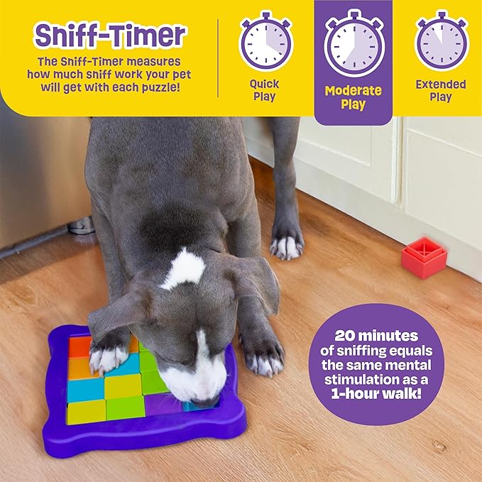 Brightkins Pup Pixel Treat Puzzle - Toys for Dogs to Keep Them Busy, Dog Slow Feeder, Interactive Dog Toys for Boredom, Puppy Treat Toy, Cat Puzzle Toy Feeder, Enrichment Game for Puppies