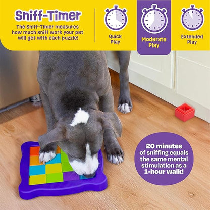 Brightkins Pup Pixel Treat Puzzle - Toys for Dogs to Keep Them Busy, Dog Slow Feeder, Interactive Dog Toys for Boredom, Puppy Treat Toy, Cat Puzzle Toy Feeder, Enrichment Game for Puppies