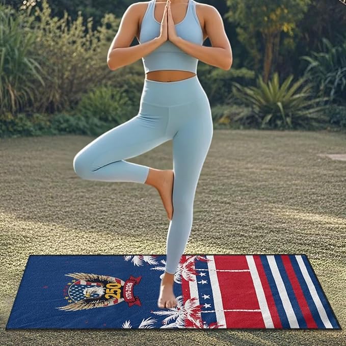 SEANATIVE 250 Years Eagle Sweat Towel Seat Cover, Car Seat Towel Protector for Trucks SUV Jeep, Universal Seat Covers for Gym, Running, Swimming, 1776-2026 250 Years Birthday Patriotic Towel